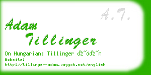 adam tillinger business card